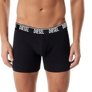 Diesel Men's Cotton Black Briefs Logo Waistband New L